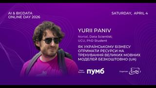 Yurii Paniv's talk announcement for AI & BigData Online Day 2026